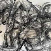 Ardor Dance, 2018, oil paint and charcoal on canvas, 84 x 59 cm, Private Collection