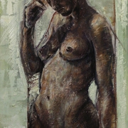 Private Time, 2019, oil on canvas, 33 x 92 cm