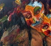 Stare minus One, 2012 120 x 50 oil on canvas. Private collection