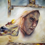 Elpida’s portrait,   2011, oil on canvas 70 x 50. Private collection