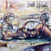 Temptation, 2010,  mixed media, 170 x 139 cm. Private collection